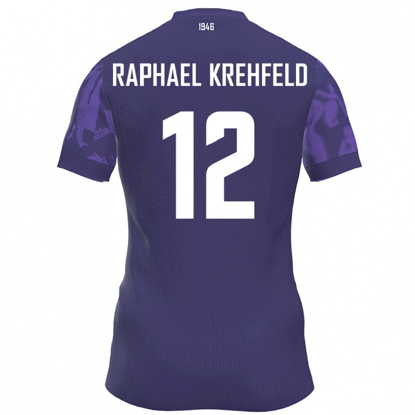 Danxen Herren Luca Raphael Krehfeld #12 Lila Weiß Heimtrikot Trikot 2025/26 T-Shirt Österreich