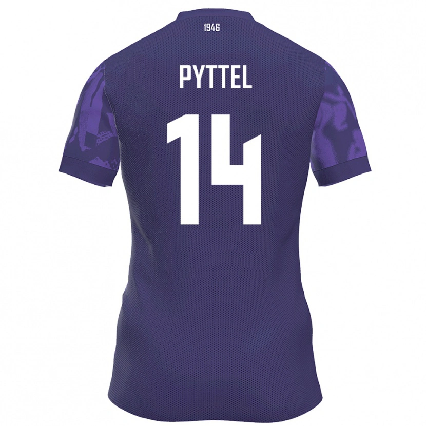 Danxen Herren Henrik Pyttel #14 Lila Weiß Heimtrikot Trikot 2025/26 T-Shirt Österreich