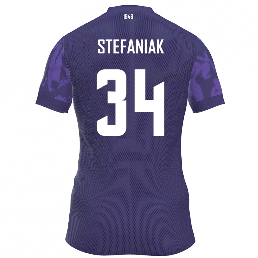 Danxen Herren Marvin Stefaniak #34 Lila Weiß Heimtrikot Trikot 2025/26 T-Shirt Österreich