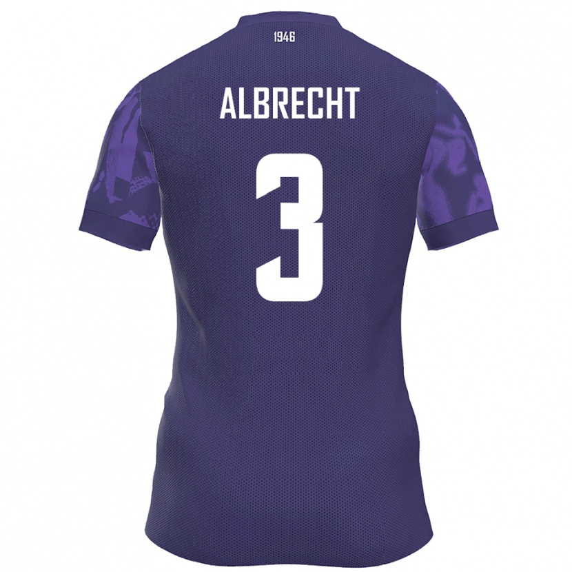 Danxen Herren Ben Albrecht #3 Lila Weiß Heimtrikot Trikot 2025/26 T-Shirt Österreich