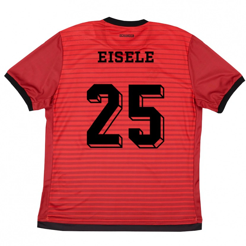 Danxen Herren Kai Eisele #25 Rot Schwarz Heimtrikot Trikot 2025/26 T-Shirt Österreich