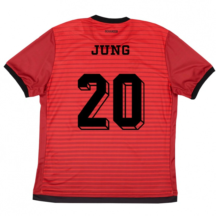 Danxen Herren Leopold Jung #20 Rot Schwarz Heimtrikot Trikot 2025/26 T-Shirt Österreich