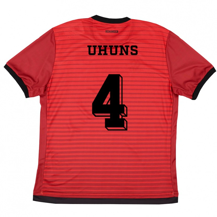 Danxen Herren Iwinosa Uhuns #4 Rot Schwarz Heimtrikot Trikot 2025/26 T-Shirt Österreich