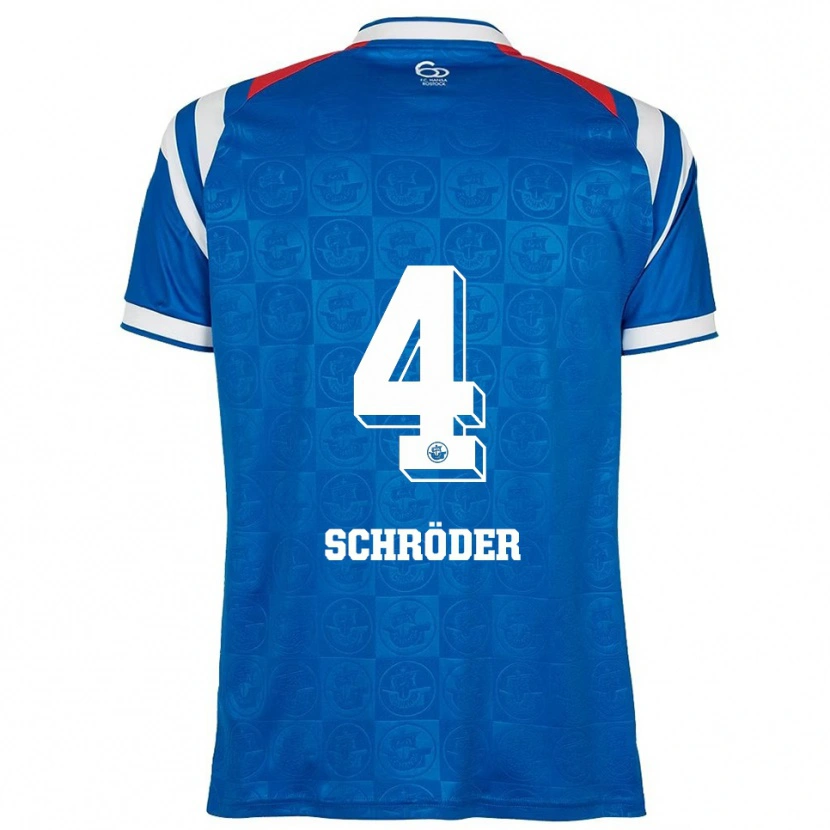 Danxen Herren Lisa Schröder #4 Blau Weiß Rot Heimtrikot Trikot 2025/26 T-Shirt Österreich