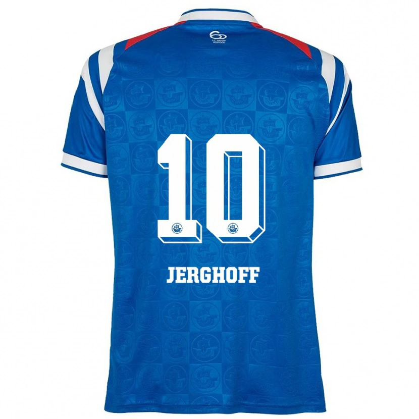 Danxen Herren Ole Jerghoff #10 Blau Weiß Rot Heimtrikot Trikot 2025/26 T-Shirt Österreich