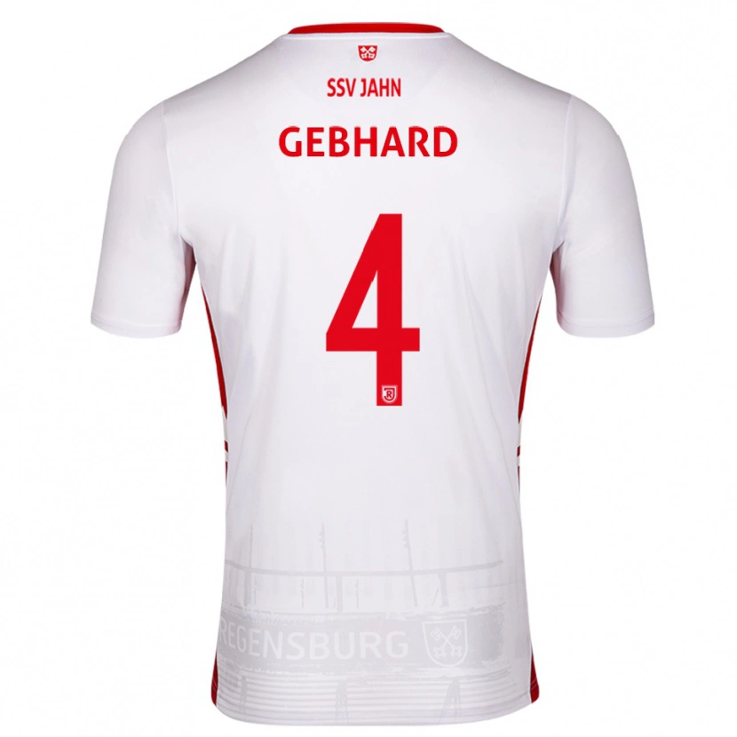 Danxen Herren Paul Gebhard #4 Weiß Rot Heimtrikot Trikot 2025/26 T-Shirt Österreich