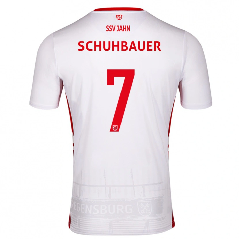 Danxen Herren Simon Schuhbauer #7 Weiß Rot Heimtrikot Trikot 2025/26 T-Shirt Österreich