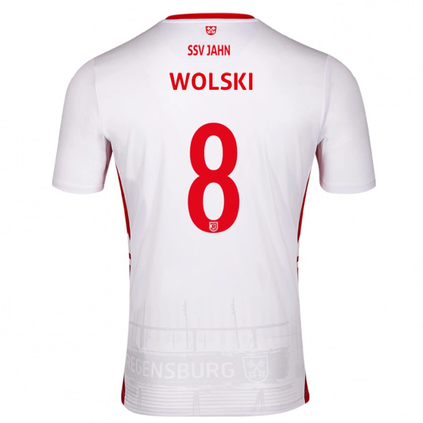 Danxen Herren Oliver Wolski #8 Weiß Rot Heimtrikot Trikot 2025/26 T-Shirt Österreich