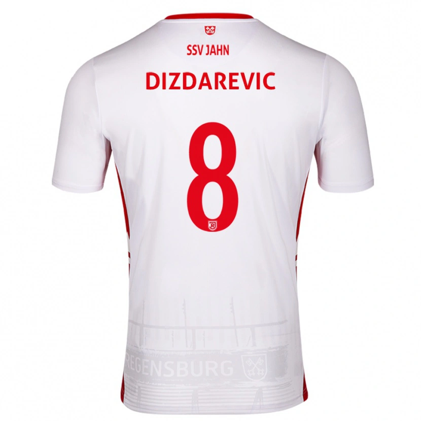 Danxen Herren Arian Dizdarevic #8 Weiß Rot Heimtrikot Trikot 2025/26 T-Shirt Österreich