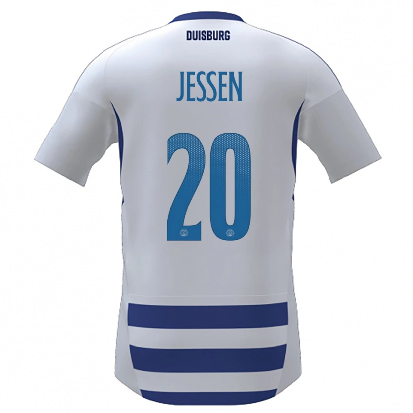 Danxen Herren Niklas Jessen #20 Weiß Blau Heimtrikot Trikot 2025/26 T-Shirt Österreich