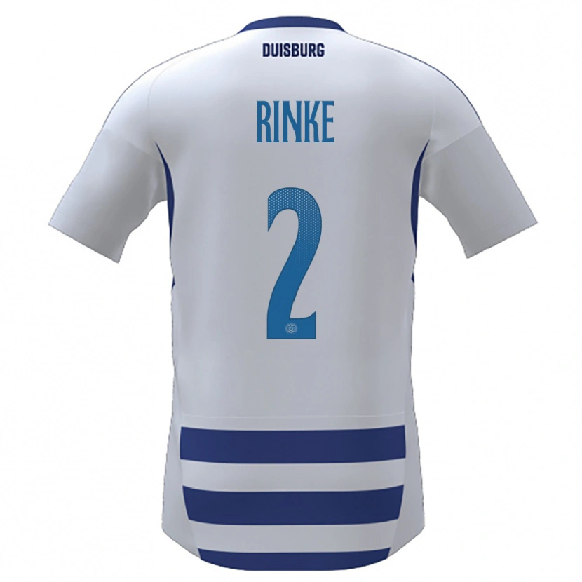 Danxen Herren Ole Rinke #2 Weiß Blau Heimtrikot Trikot 2025/26 T-Shirt Österreich