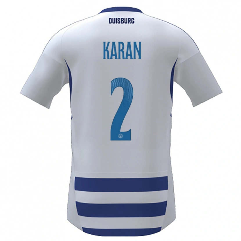 Danxen Herren Mikail Karan #2 Weiß Blau Heimtrikot Trikot 2025/26 T-Shirt Österreich