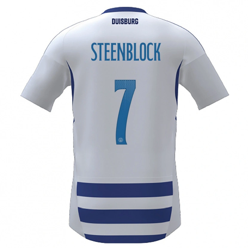 Danxen Herren Jannis Steenblock #7 Weiß Blau Heimtrikot Trikot 2025/26 T-Shirt Österreich