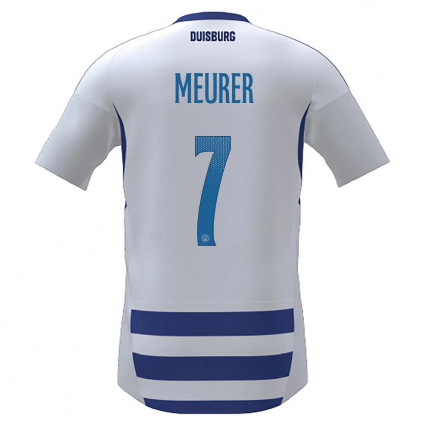 Danxen Herren Fynn Meurer #7 Weiß Blau Heimtrikot Trikot 2025/26 T-Shirt Österreich