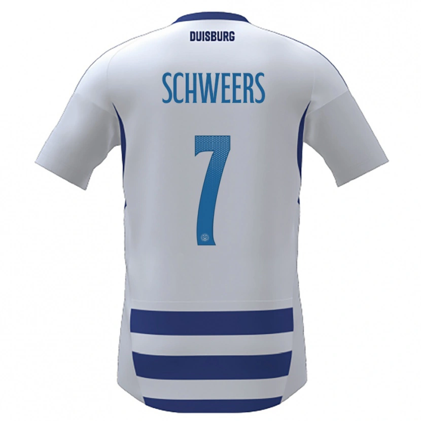 Danxen Herren Farah Schweers #7 Weiß Blau Heimtrikot Trikot 2025/26 T-Shirt Österreich