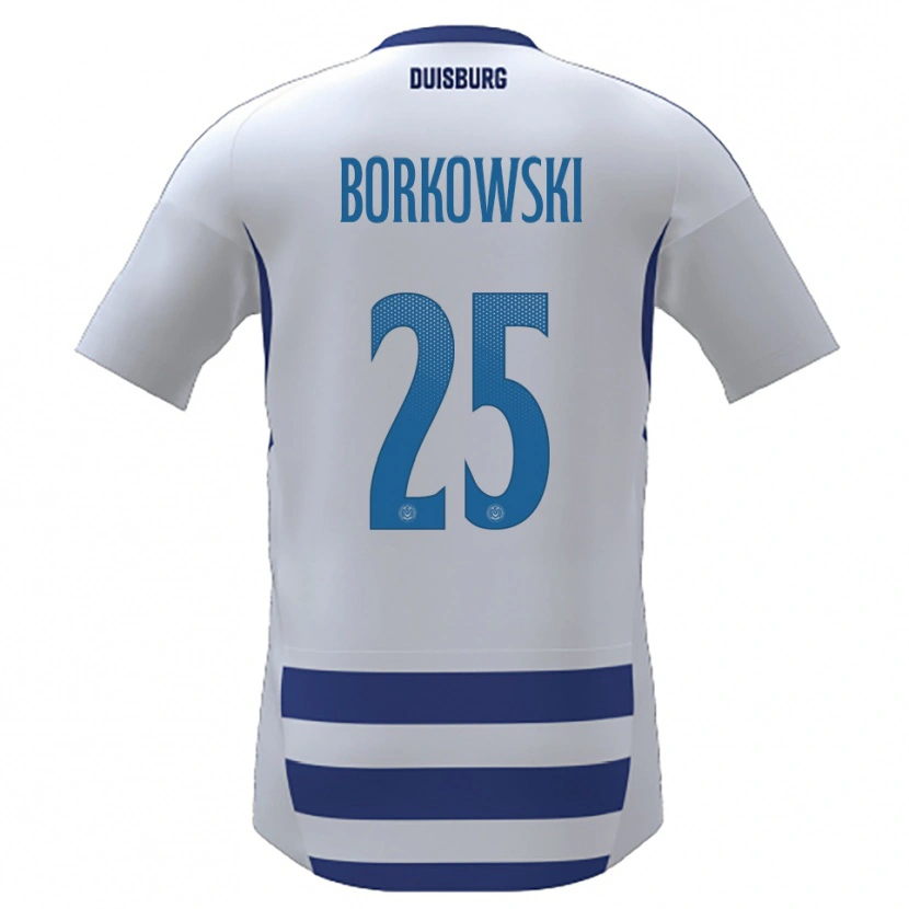 Danxen Herren Dennis Borkowski #25 Weiß Blau Heimtrikot Trikot 2025/26 T-Shirt Österreich