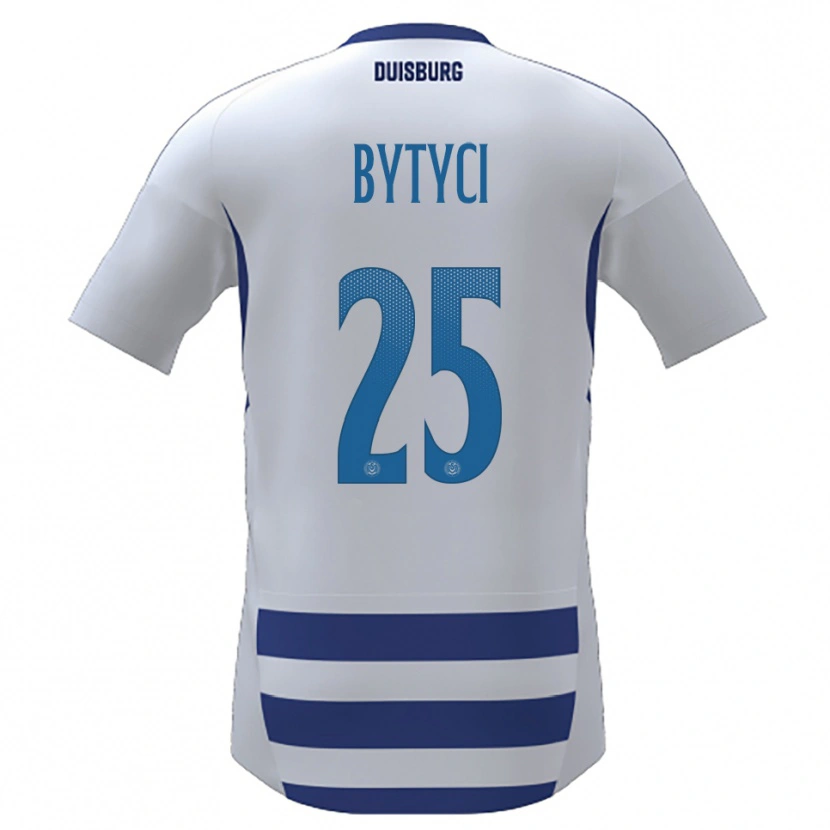 Danxen Herren Farie Bytyci #25 Weiß Blau Heimtrikot Trikot 2025/26 T-Shirt Österreich