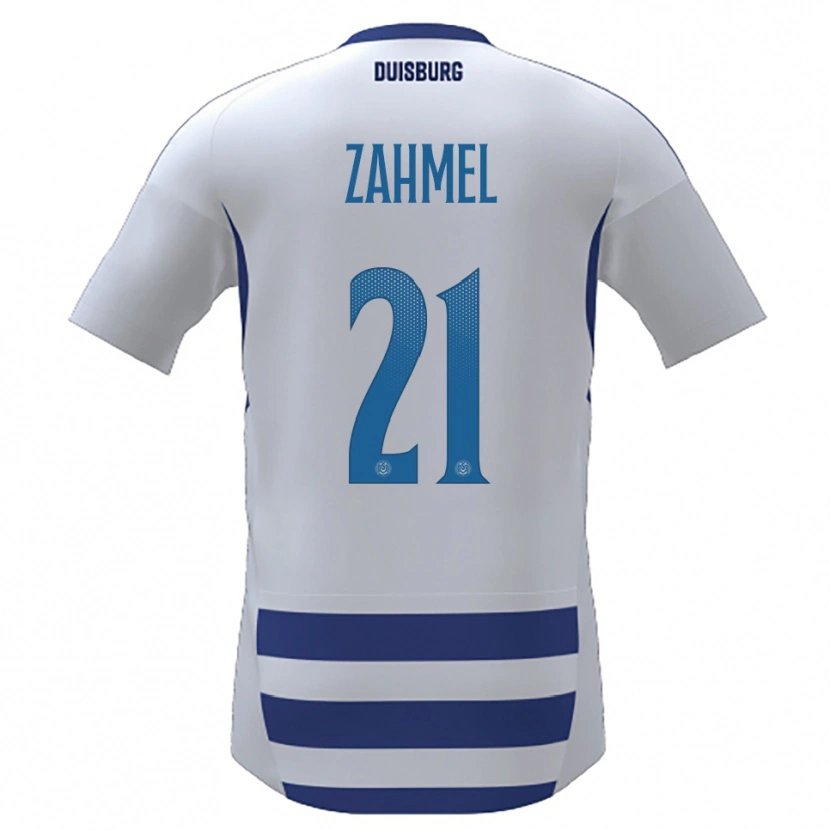 Danxen Herren Jannik Zahmel #21 Weiß Blau Heimtrikot Trikot 2025/26 T-Shirt Österreich