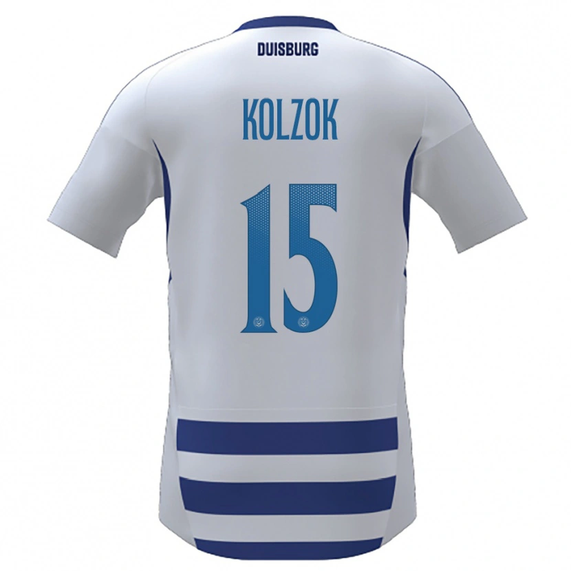 Danxen Herren Dominik Kolzok #15 Weiß Blau Heimtrikot Trikot 2025/26 T-Shirt Österreich