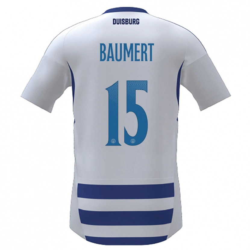 Danxen Herren Moritz Baumert #15 Weiß Blau Heimtrikot Trikot 2025/26 T-Shirt Österreich