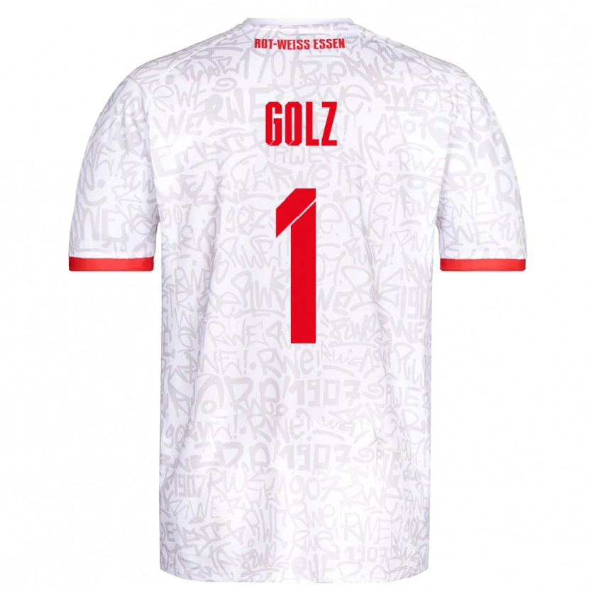 Danxen Herren Jakob Golz #1 Weiß Rot Heimtrikot Trikot 2025/26 T-Shirt Österreich