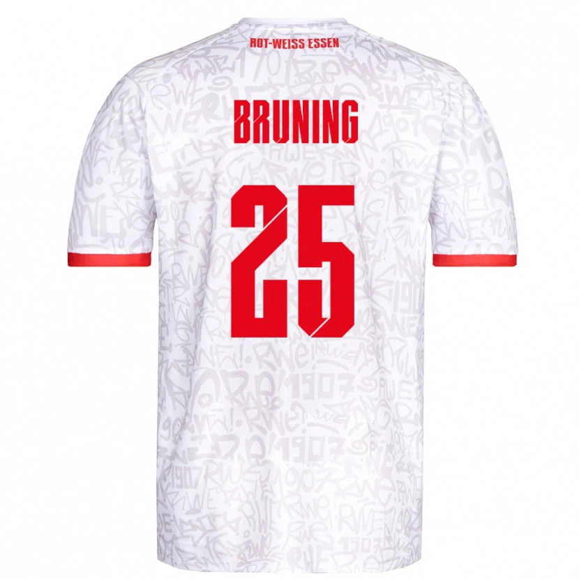 Danxen Herren Malte Brüning #25 Weiß Rot Heimtrikot Trikot 2025/26 T-Shirt Österreich