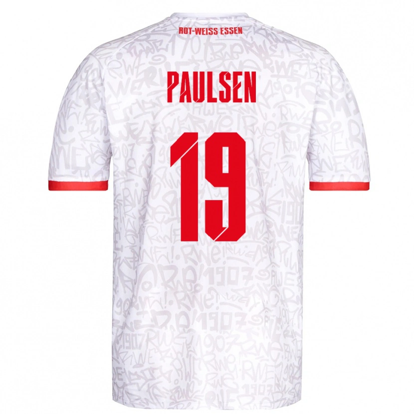 Danxen Herren Marvin Paulsen #19 Weiß Rot Heimtrikot Trikot 2025/26 T-Shirt Österreich