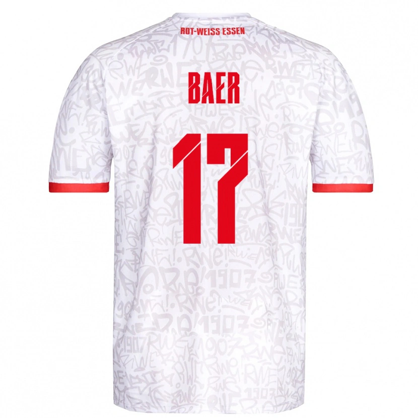 Danxen Herren Luca Baer #17 Weiß Rot Heimtrikot Trikot 2025/26 T-Shirt Österreich