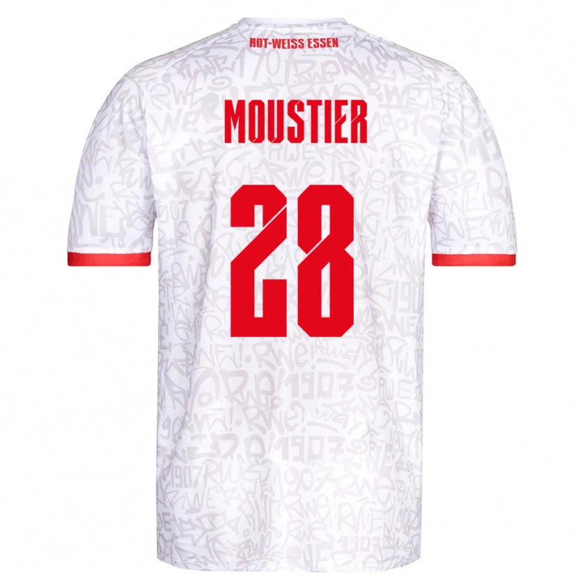 Danxen Herren Tom Moustier #28 Weiß Rot Heimtrikot Trikot 2025/26 T-Shirt Österreich