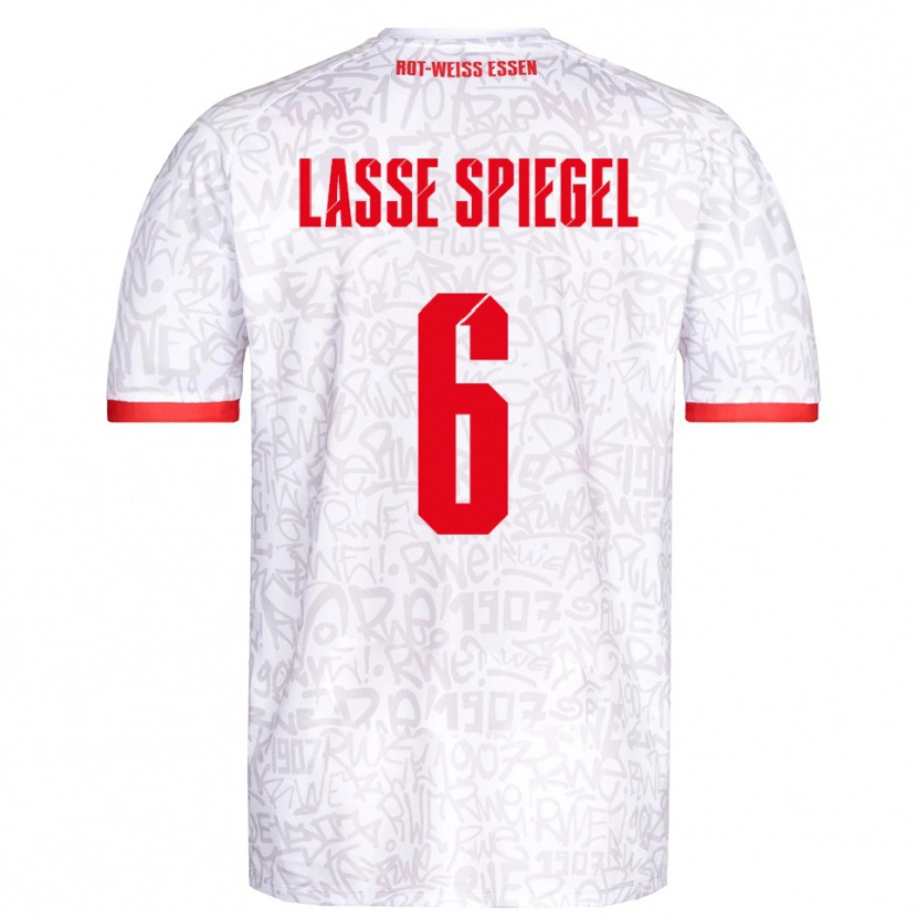 Danxen Herren Jakob Lasse Spiegel #6 Weiß Rot Heimtrikot Trikot 2025/26 T-Shirt Österreich