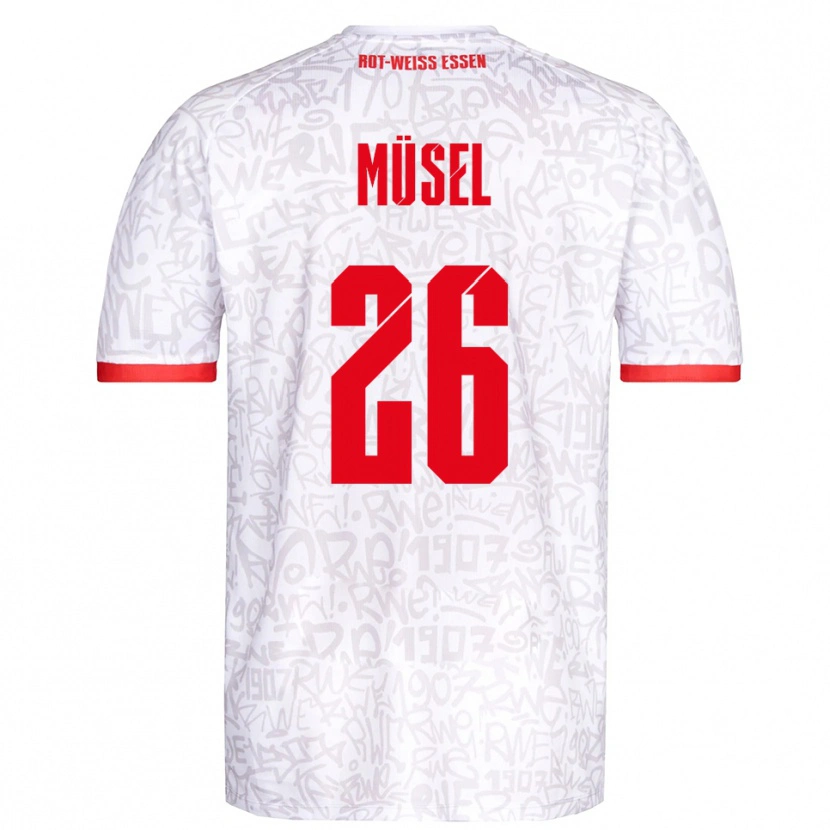 Danxen Herren Torben Müsel #26 Weiß Rot Heimtrikot Trikot 2025/26 T-Shirt Österreich