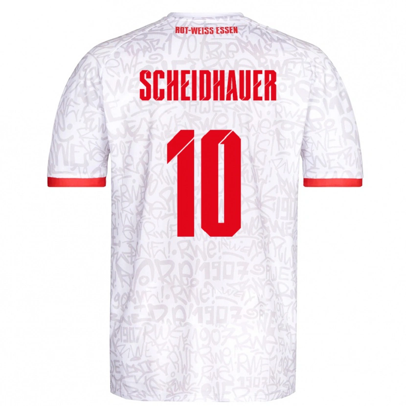 Danxen Herren Leon Scheidhauer #10 Weiß Rot Heimtrikot Trikot 2025/26 T-Shirt Österreich