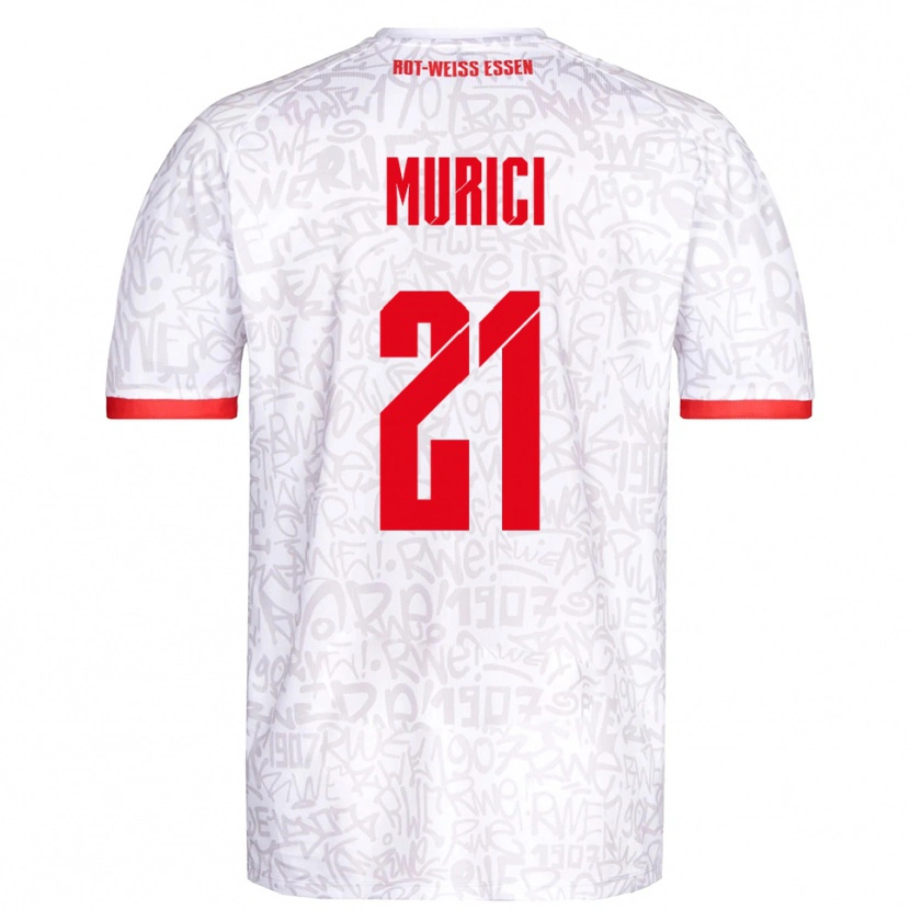 Danxen Herren Leard Murici #21 Weiß Rot Heimtrikot Trikot 2025/26 T-Shirt Österreich