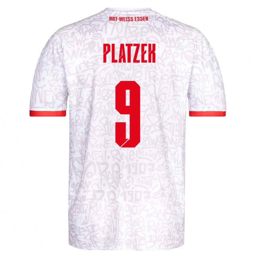 Danxen Herren Marcel Platzek #9 Weiß Rot Heimtrikot Trikot 2025/26 T-Shirt Österreich