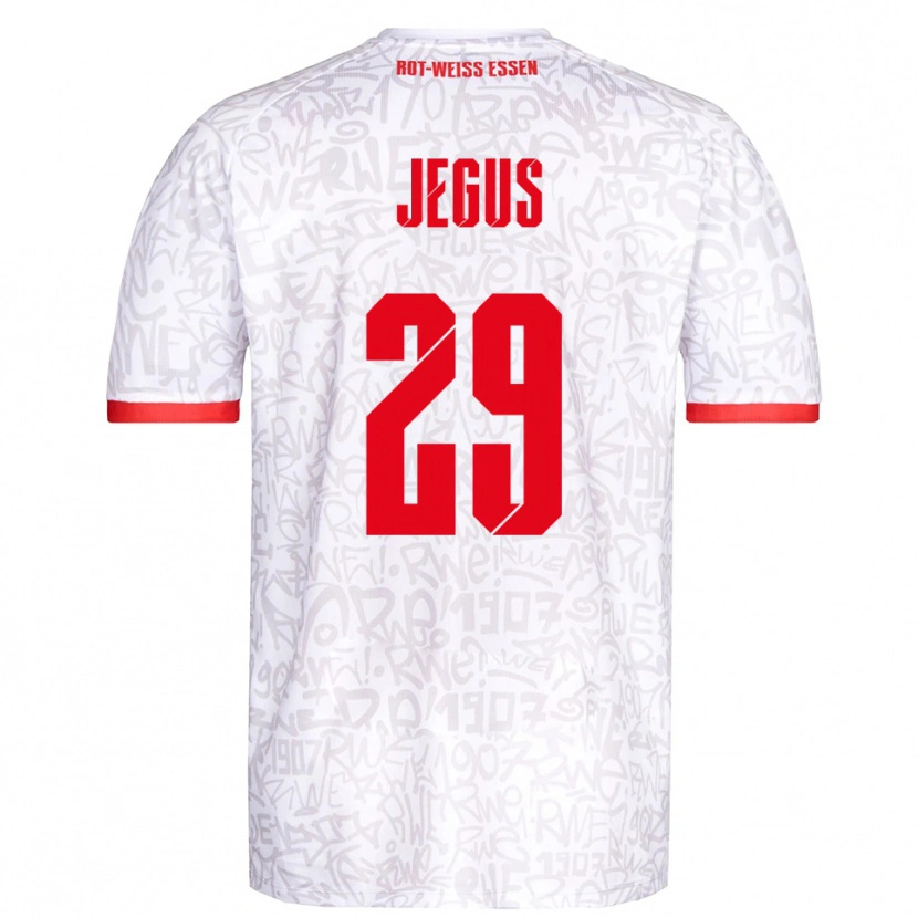 Danxen Herren Leonard Jegus #29 Weiß Rot Heimtrikot Trikot 2025/26 T-Shirt Österreich