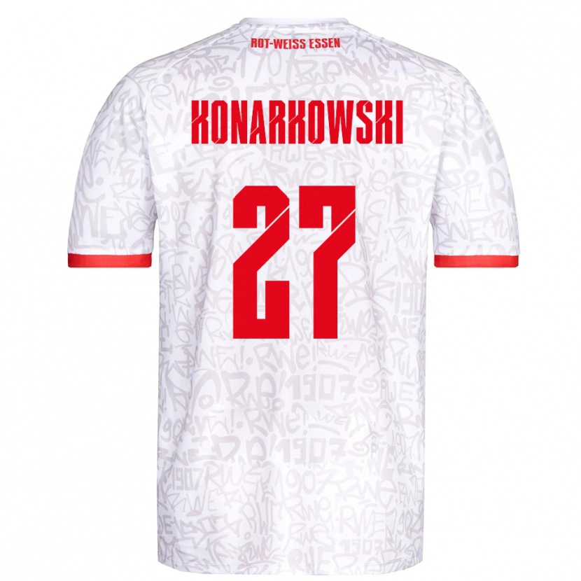 Danxen Herren Mirco Konarkowski #27 Weiß Rot Heimtrikot Trikot 2025/26 T-Shirt Österreich