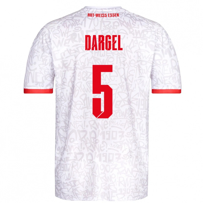 Danxen Herren Timo Dargel #5 Weiß Rot Heimtrikot Trikot 2025/26 T-Shirt Österreich