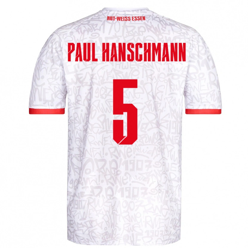 Danxen Herren Theodor Paul Hanschmann #5 Weiß Rot Heimtrikot Trikot 2025/26 T-Shirt Österreich