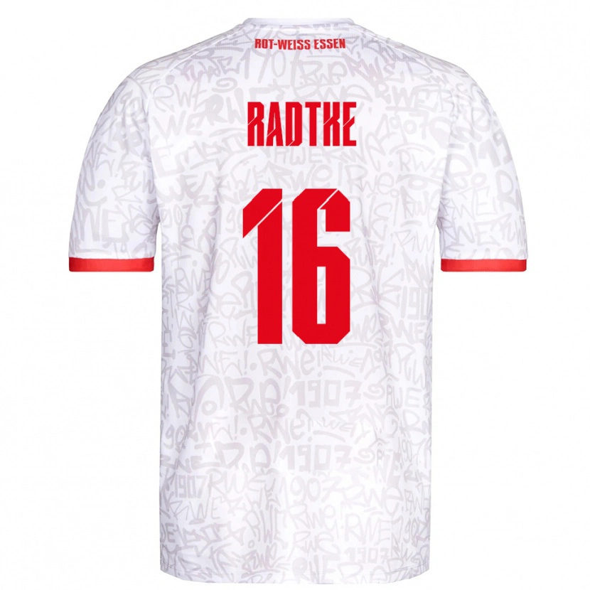 Danxen Herren Tim Radtke #16 Weiß Rot Heimtrikot Trikot 2025/26 T-Shirt Österreich
