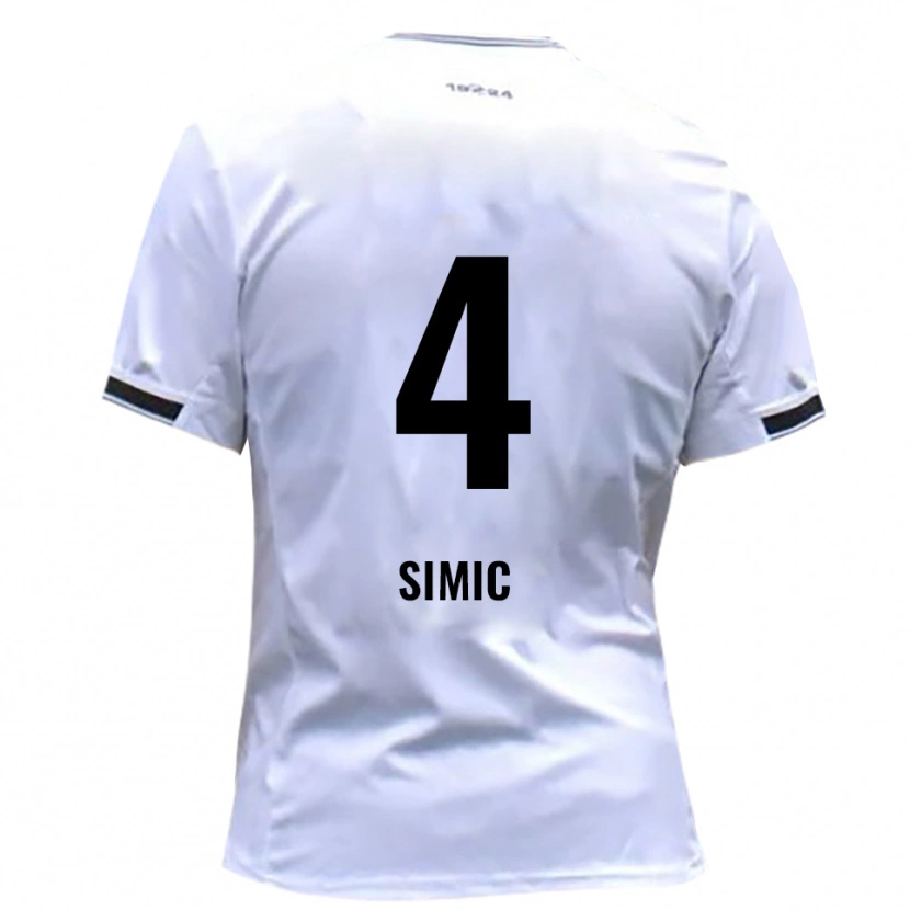 Danxen Herren Dennis Simic #4 Weiß Rot Heimtrikot Trikot 2025/26 T-Shirt Österreich