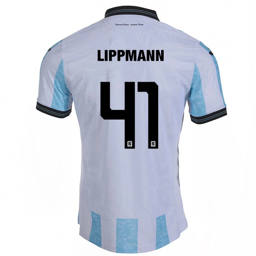 Danxen Herren Clemens Lippmann #41 Weiß Himmelblau Heimtrikot Trikot 2025/26 T-Shirt Österreich