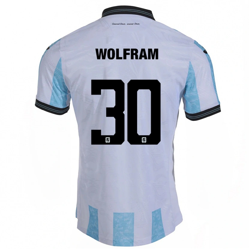 Danxen Herren Maximilian Wolfram #30 Weiß Himmelblau Heimtrikot Trikot 2025/26 T-Shirt Österreich