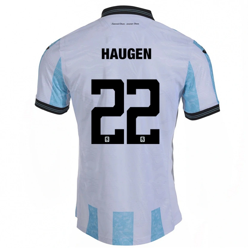 Danxen Herren Sigurd Haugen #22 Weiß Himmelblau Heimtrikot Trikot 2025/26 T-Shirt Österreich
