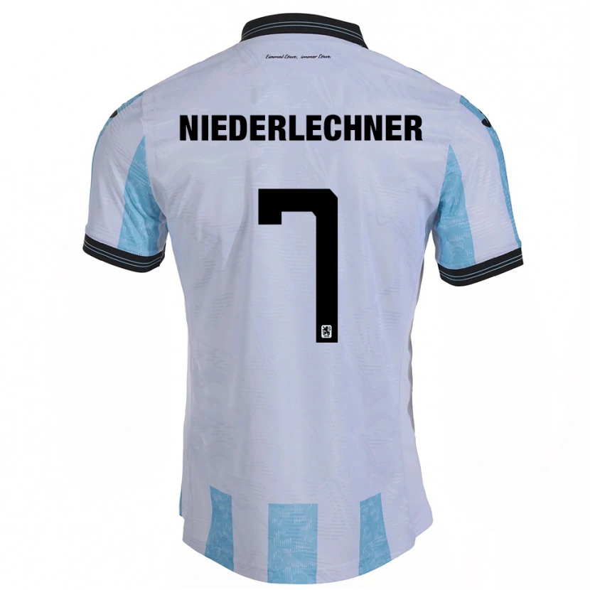 Danxen Herren Florian Niederlechner #7 Weiß Himmelblau Heimtrikot Trikot 2025/26 T-Shirt Österreich