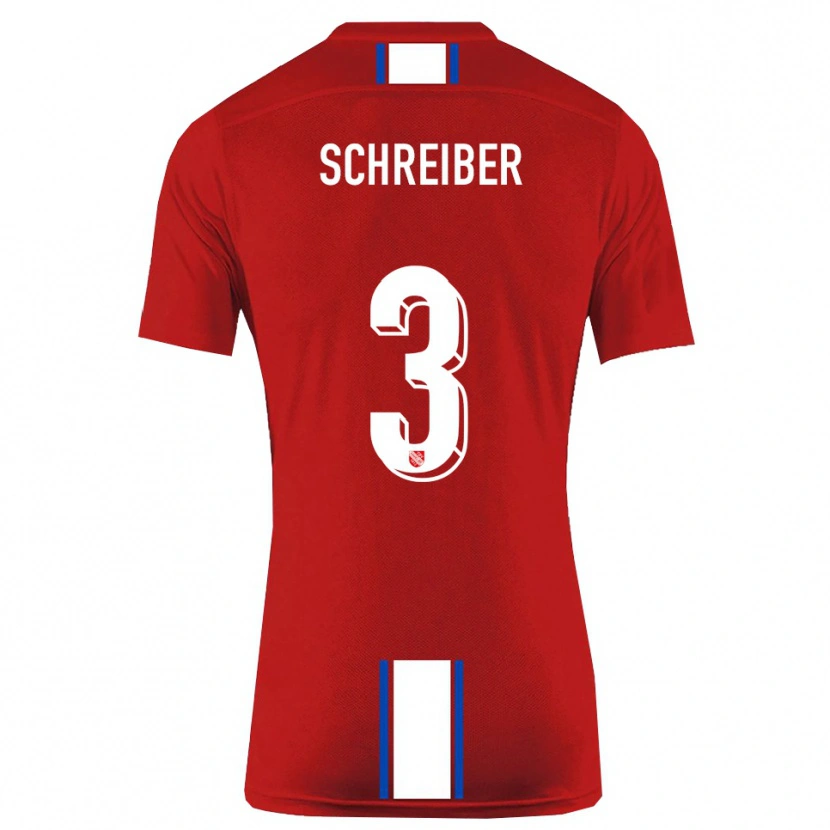Danxen Herren David Schreiber #3 Rot Weiß Heimtrikot Trikot 2025/26 T-Shirt Österreich