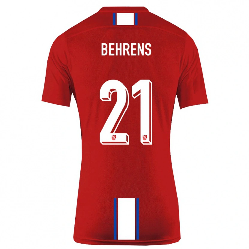 Danxen Herren Irichad Behrens #21 Rot Weiß Heimtrikot Trikot 2025/26 T-Shirt Österreich