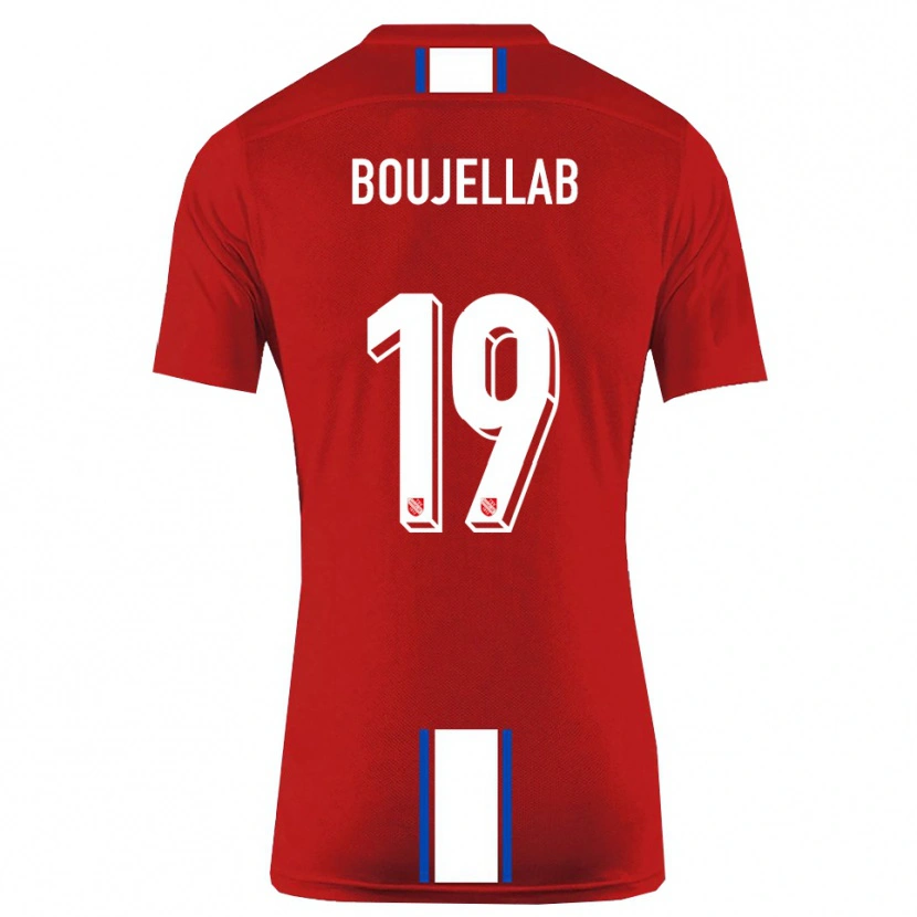 Danxen Herren Nassim Boujellab #19 Rot Weiß Heimtrikot Trikot 2025/26 T-Shirt Österreich
