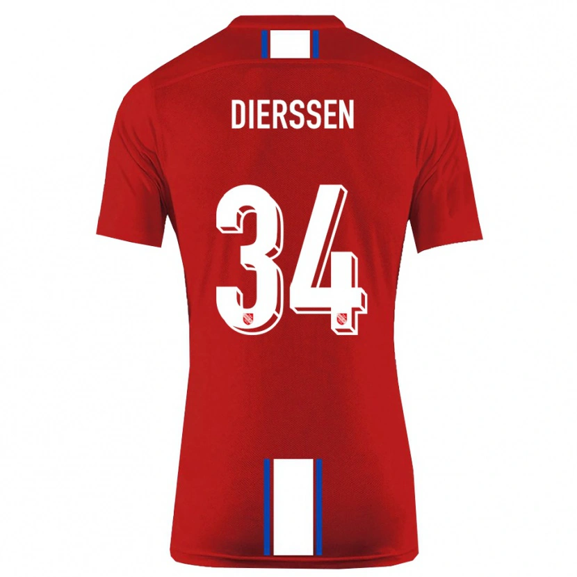 Danxen Herren Tim Dierßen #34 Rot Weiß Heimtrikot Trikot 2025/26 T-Shirt Österreich