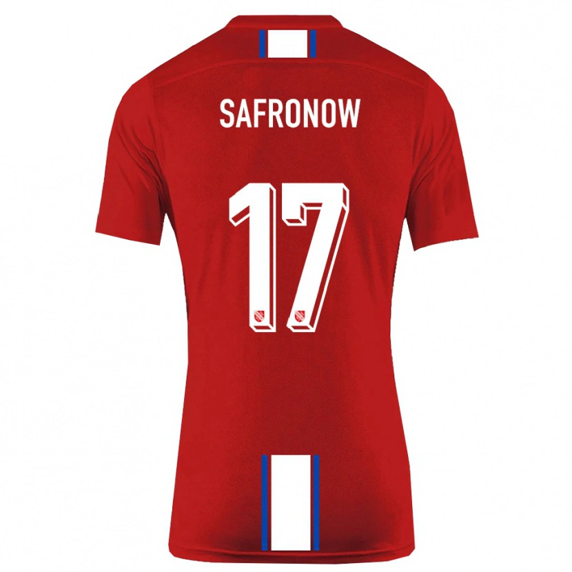 Danxen Herren Maxim Safronow #17 Rot Weiß Heimtrikot Trikot 2025/26 T-Shirt Österreich
