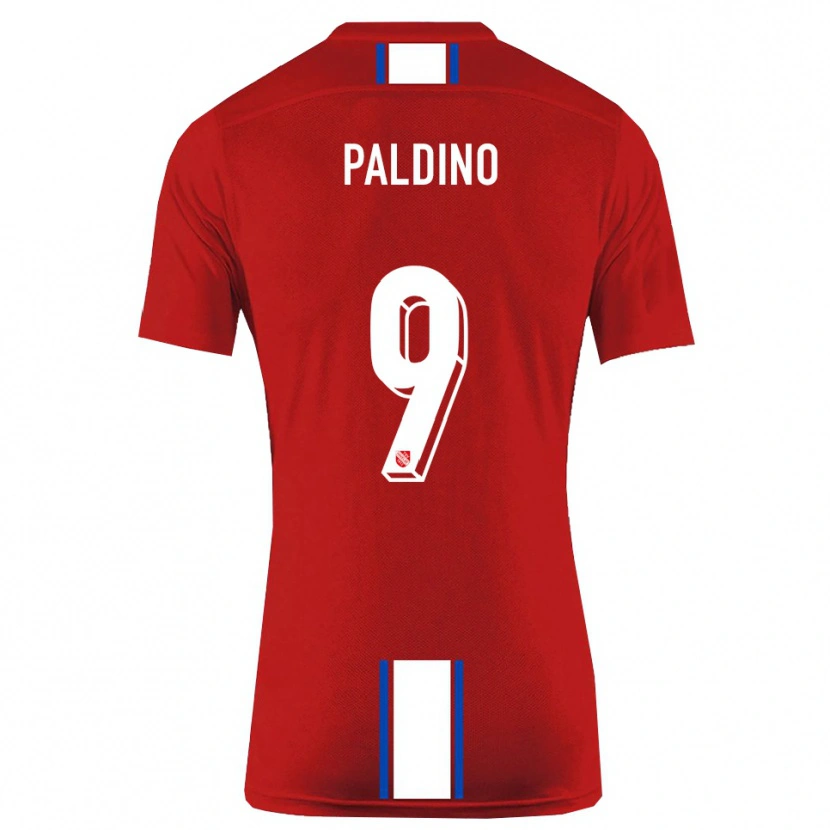 Danxen Herren Lorenzo Paldino #9 Rot Weiß Heimtrikot Trikot 2025/26 T-Shirt Österreich
